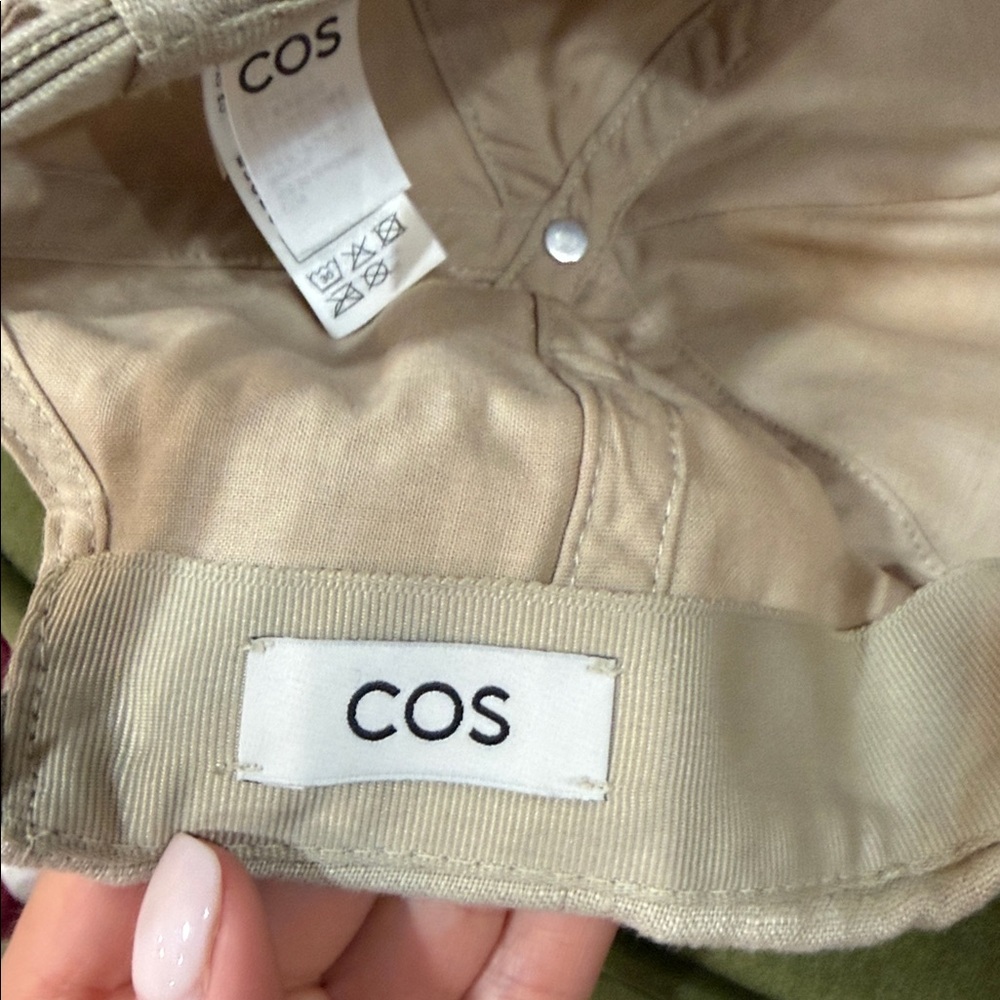 COS Cream Line Baseball Cap - Picture 3 of 4